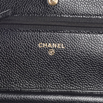 Chanel Caviar Quilted Wallet On Chain WOC Black 7 of 11