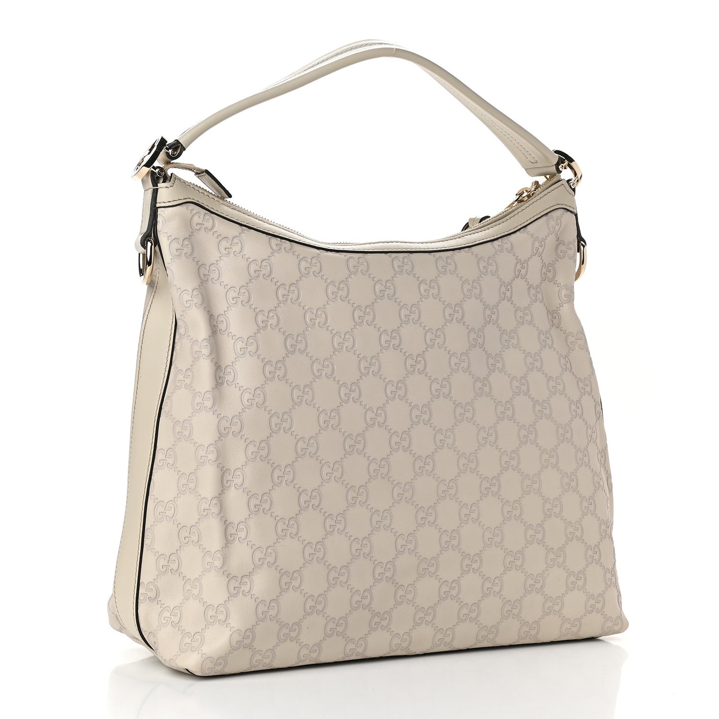 Guccissima Medium GG Twins Hobo Off White