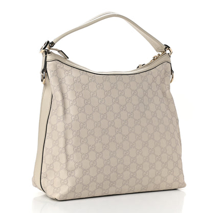 Gucci Guccissima Medium GG Twins Hobo Off White 3 of 10