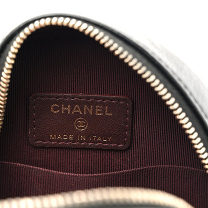 Chanel Lambskin Quilted Round Clutch With Chain Black 6 of 10