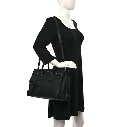 Saint Laurent Grained Calfskin Small Supple Sac De Jour Black 2 of 10