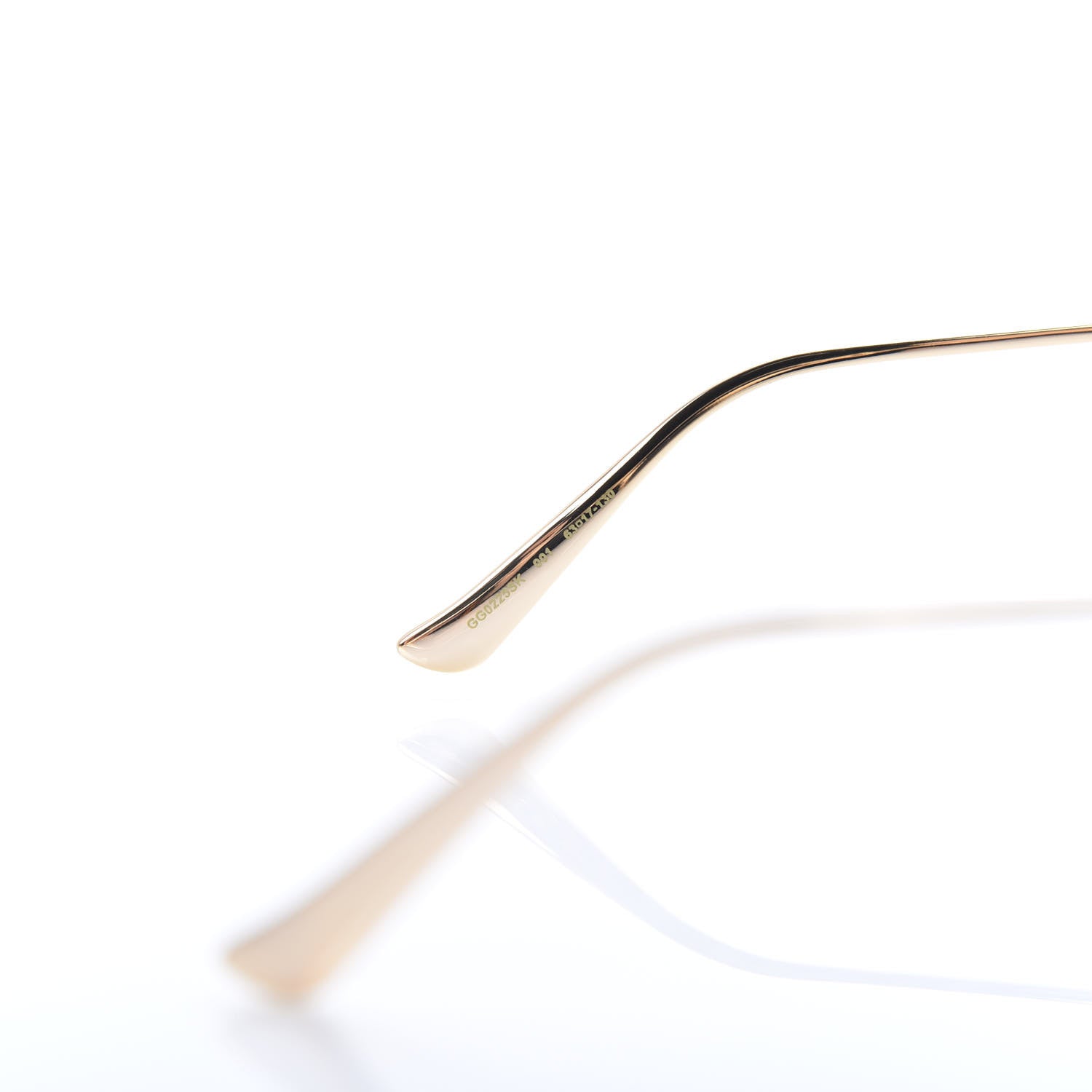 Gucci Metal Oversized Round Frame GG0225S Sunglasses Gold 5 of 8