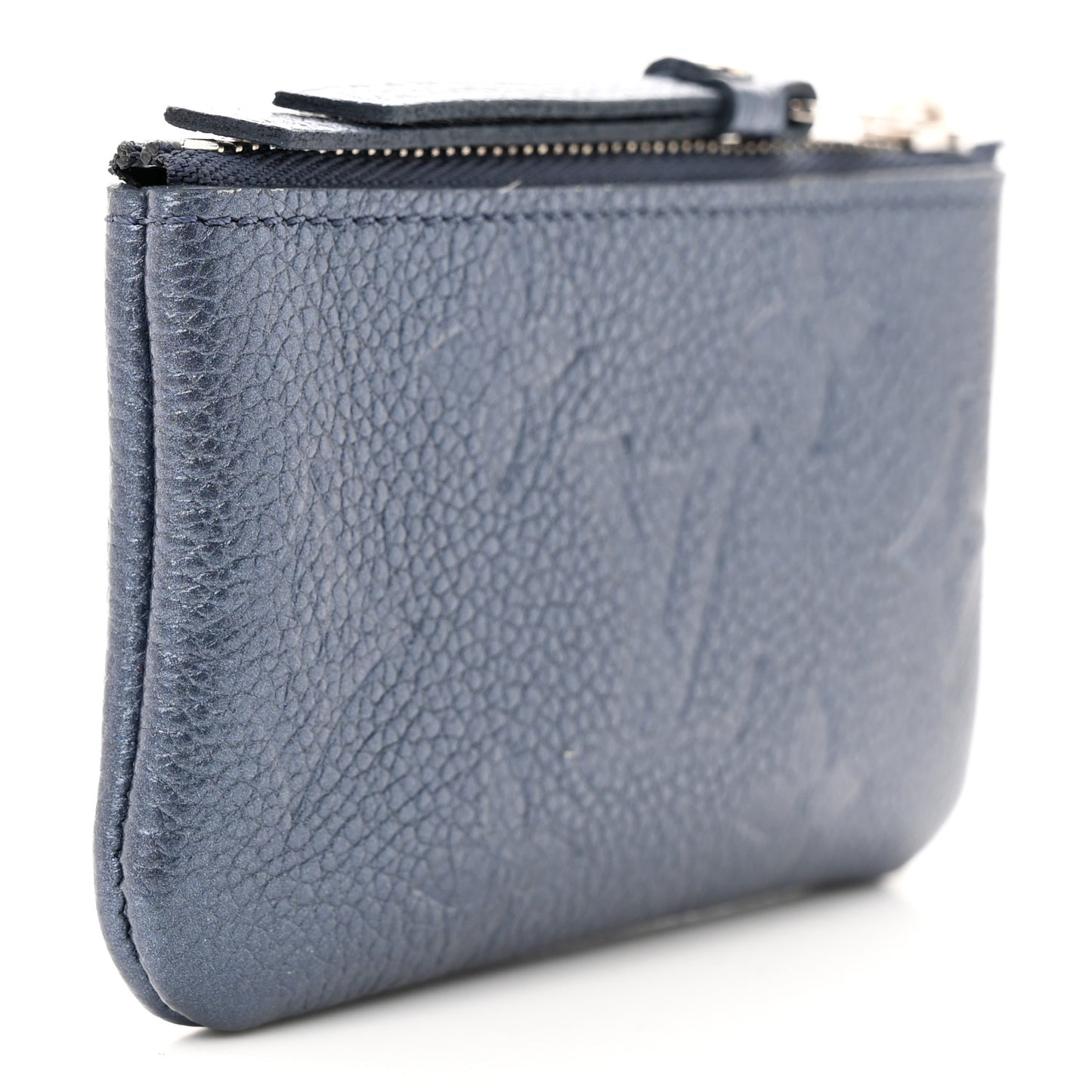 Metallic Empreinte Monogram Giant Key Pouch Navy Nacre