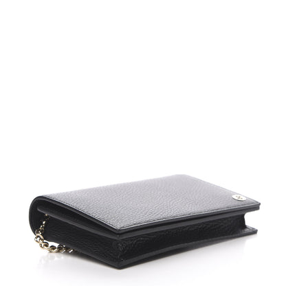 Gucci Dollar Calfskin Medium Betty Chain Wallet Black 4 of 11