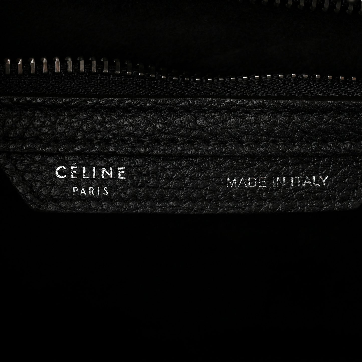 Drummed Calfskin Micro Luggage Black