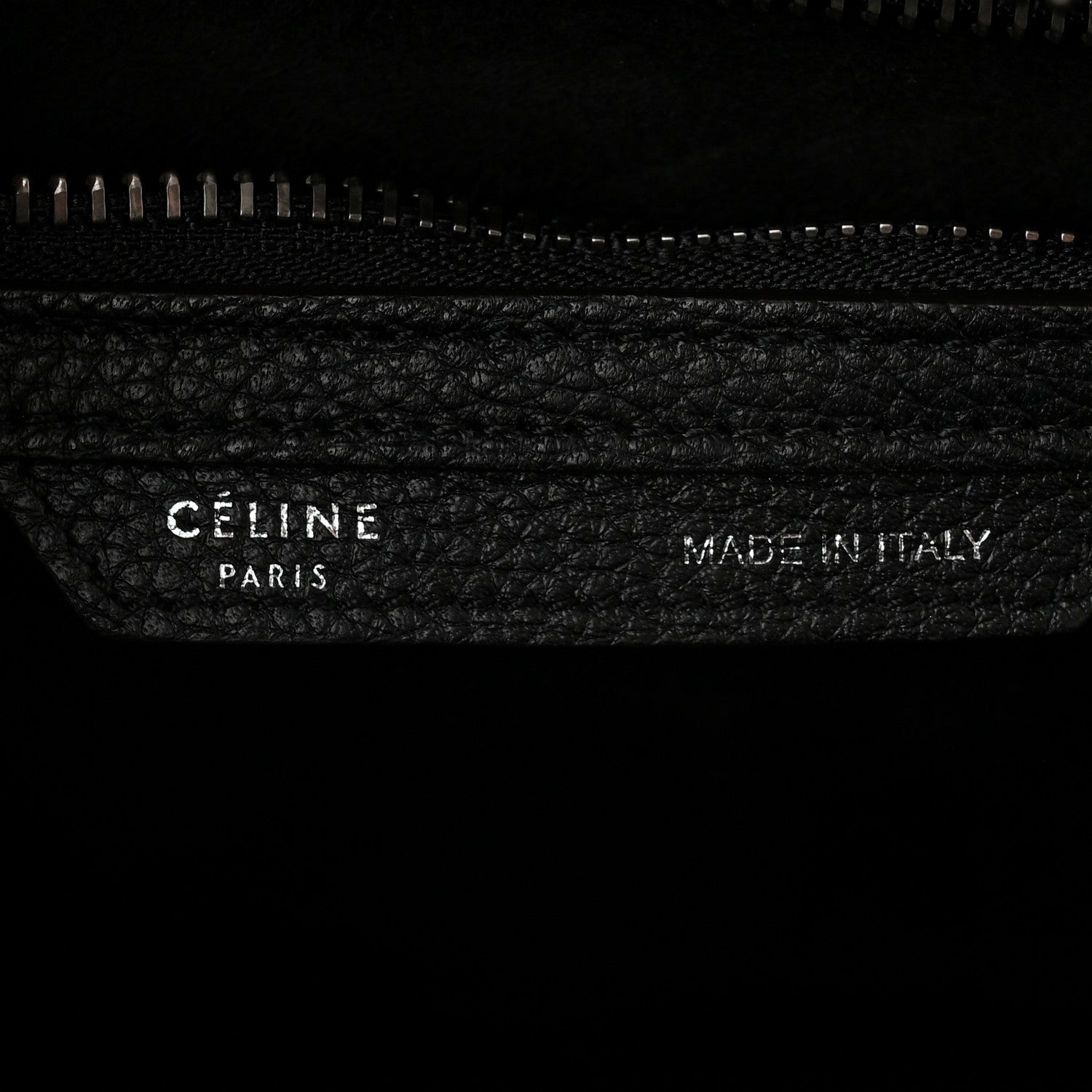 Celine Drummed Calfskin Micro Luggage Black 6 of 10