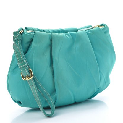 Prada Tessuto Nylon Wristlet Clutch Turchese 3 of 10