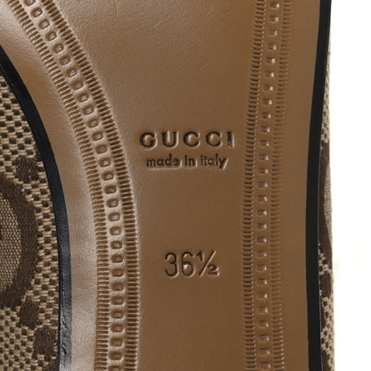Gucci Monogram Jumbo GG Malaga Kid Horsebit Womens Jordaan Loafers 36.5 Beige Ebony New Acero 8 of 11