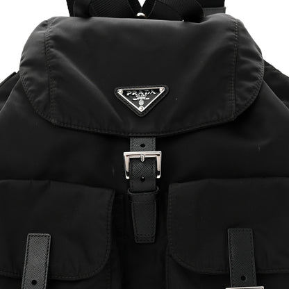 Prada Tessuto Nylon Saffiano Medium Backpack Black 10 of 12