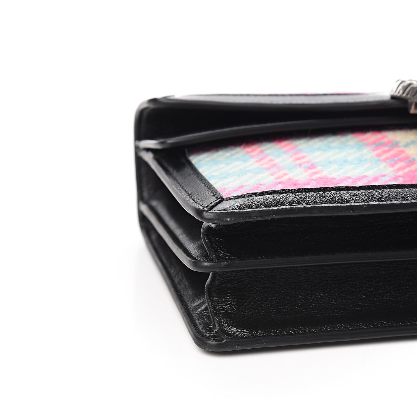 Tweed Azalea Calfskin Candy Madras Small Dionysus Shoulder Bag Blue Pink Black