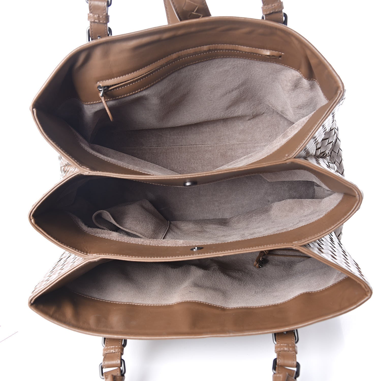 Bottega Veneta Nappa Intrecciato Medium Roma Tote Brown Taupe 5 of 13