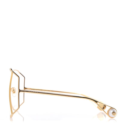 Gucci Oversized Round Sunglasses GG0252S Gold 2 of 6