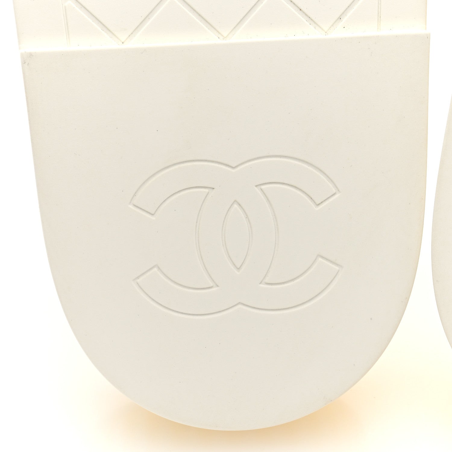 Chanel Printed Calfskin Velcro Dad Flat Mules 38 White Yellow 8 of 9