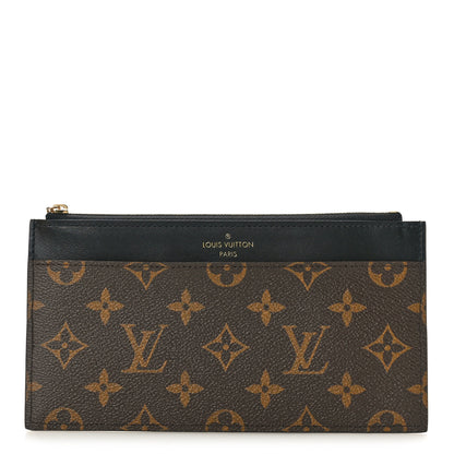 Louis Vuitton Monogram Slim Purse Black 1 of 8