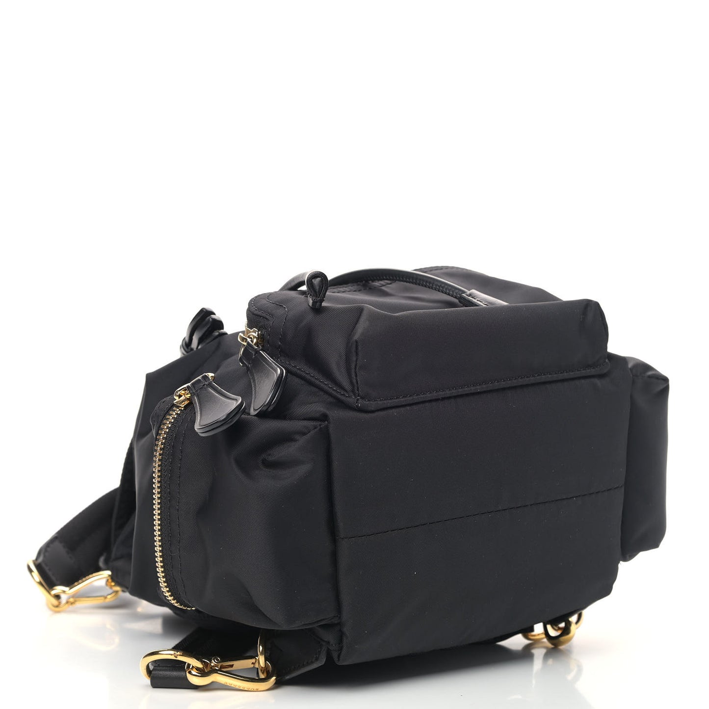 Nylon Small Rucksack Backpack Black