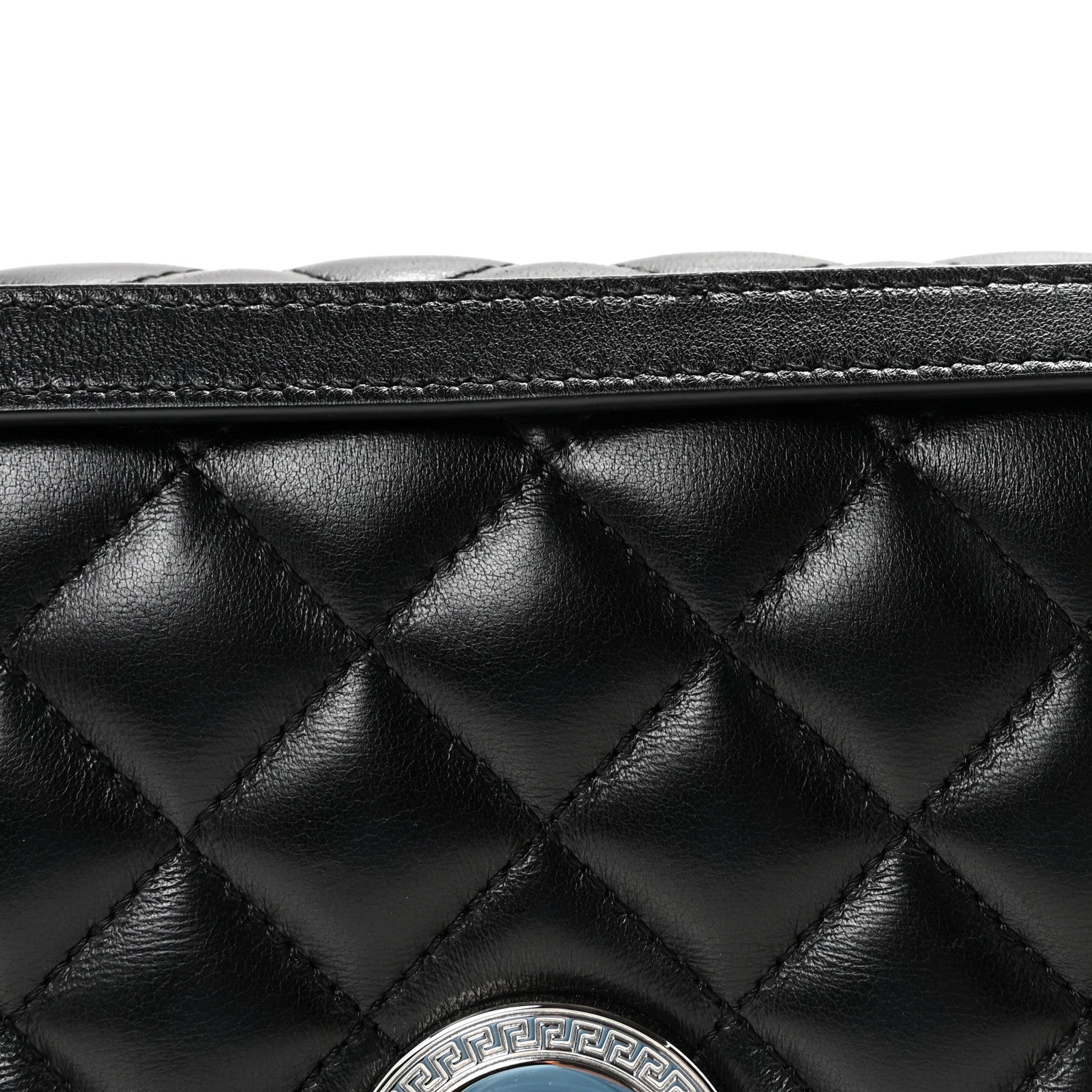 Versace Nappa Quilted Medusa Medium Chain Crossbody Black 7 of 9
