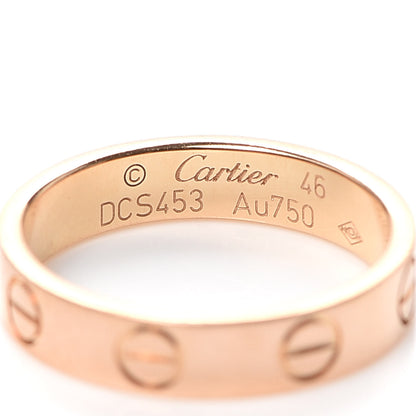 Cartier 18K Pink Gold 3.5mm LOVE Wedding Band Ring 46 3.75 4 of 4