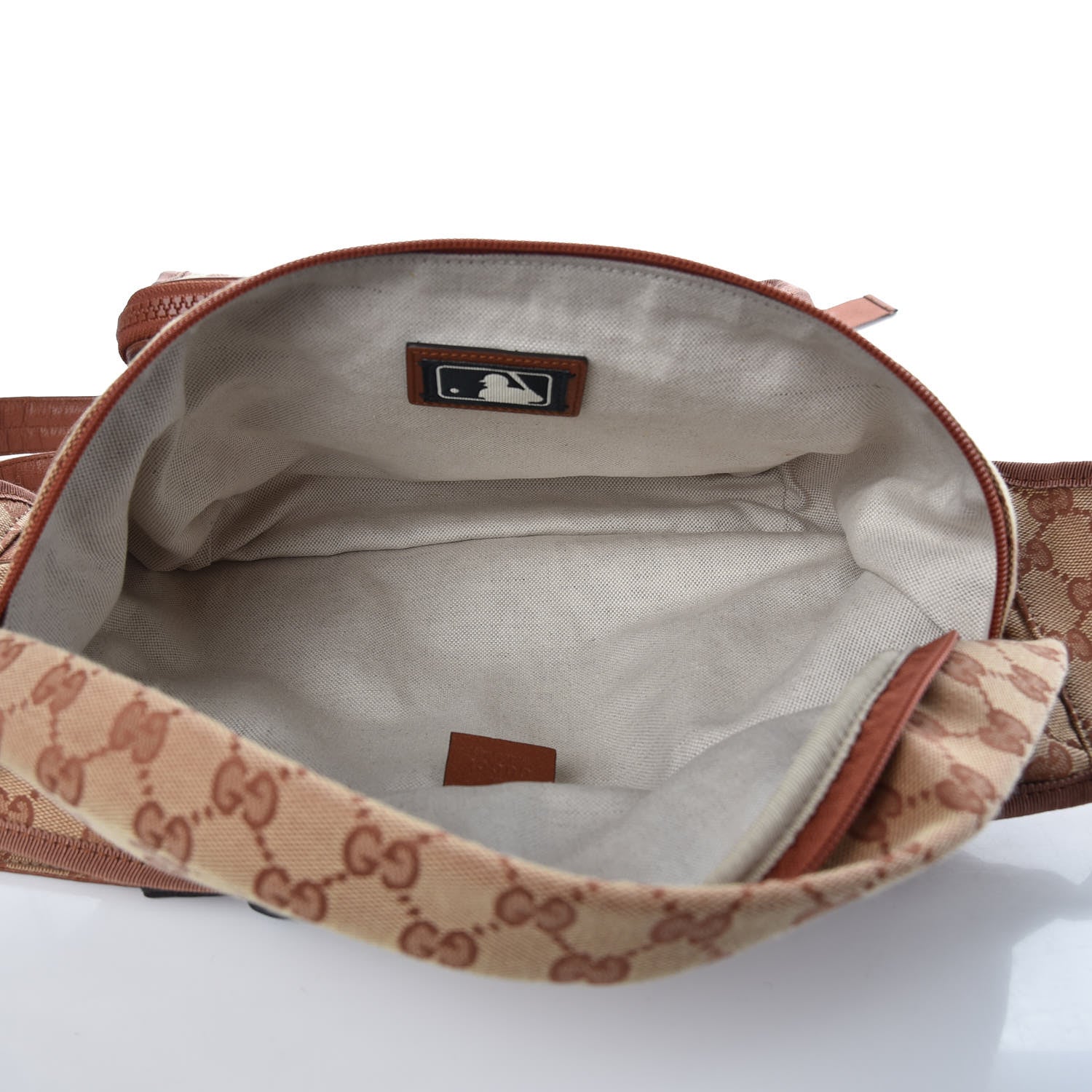 Gucci X MLB GG Monogram LA Dodgers Convertible Belt Bag Beige Ruggine Ivory 6 of 10