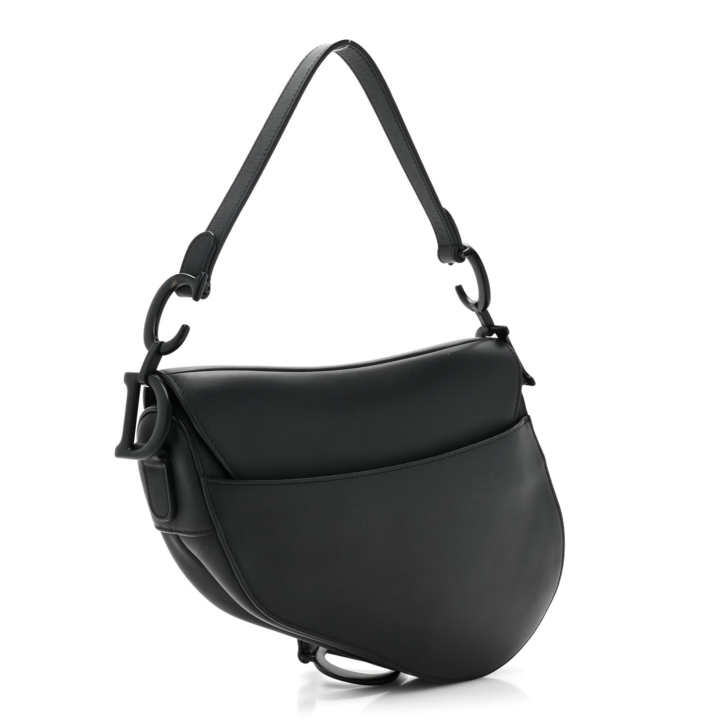 Christian Dior Ultra Matte Calfskin Saddle Bag Black 3 of 10