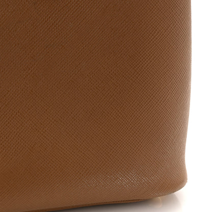 Prada Saffiano Cuir Small Double Bag Cannella Cocco 17 of 18