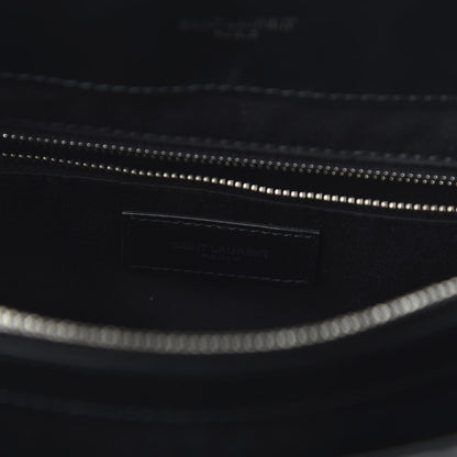 Saint Laurent Calfskin Y Quilted Monogram Large Loulou Chain Satchel Black 8 of 9