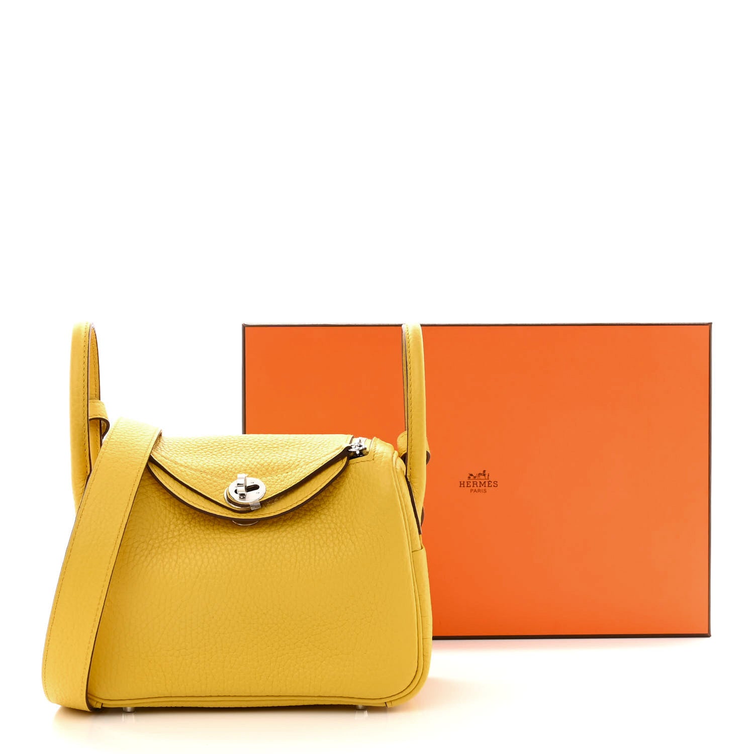 Hermes Taurillon Clemence Mini Lindy 20 Sun 12 of 12