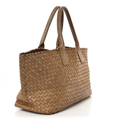 Bottega Veneta Metallic Chevre Intrecciato Medium Cabat Ottone 4 of 16