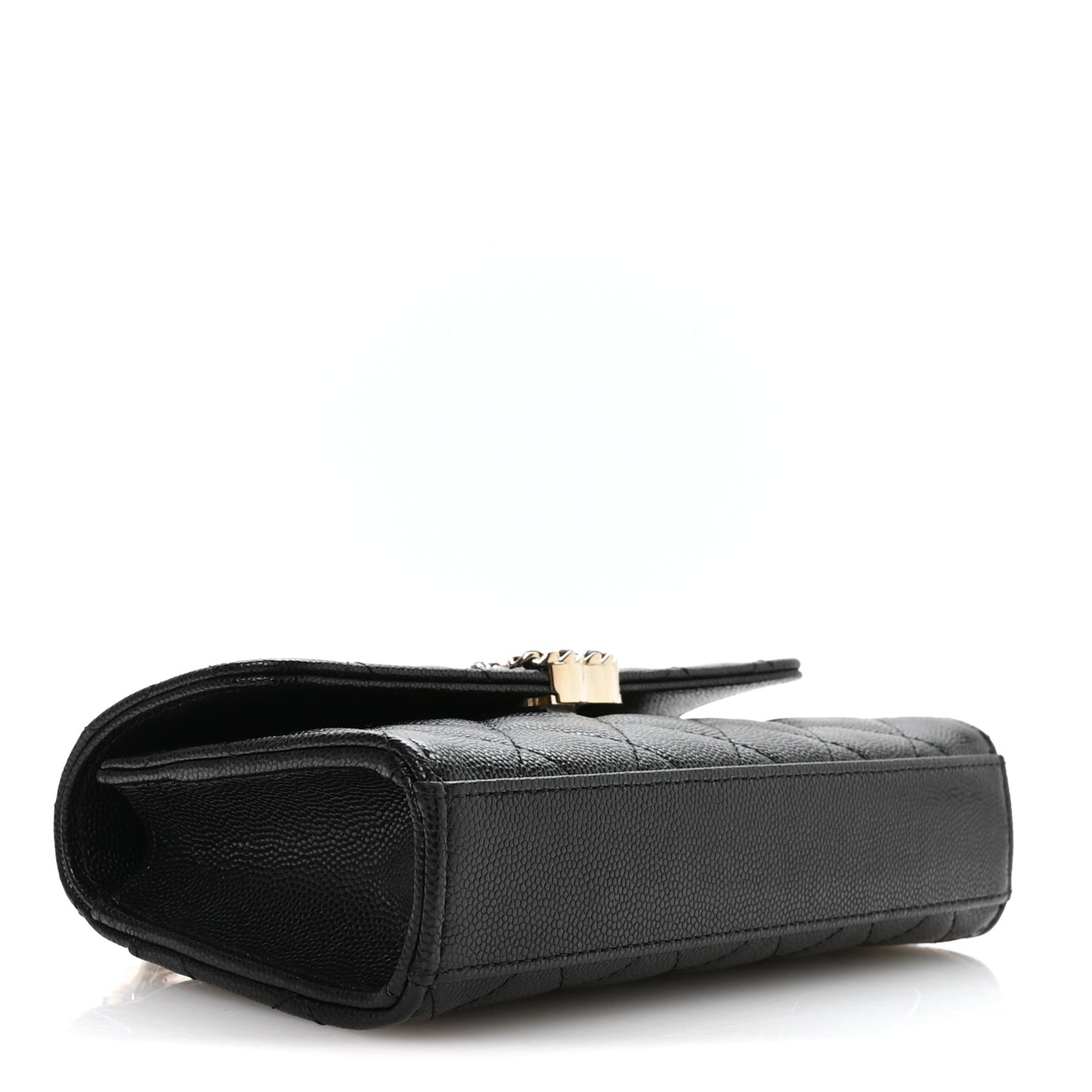Caviar Quilted Chain Match Top Handle Phone Holder With Chain Black