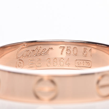Cartier 18K Pink Gold 3.5mm LOVE Wedding Band Ring 51 5.75 4 of 5