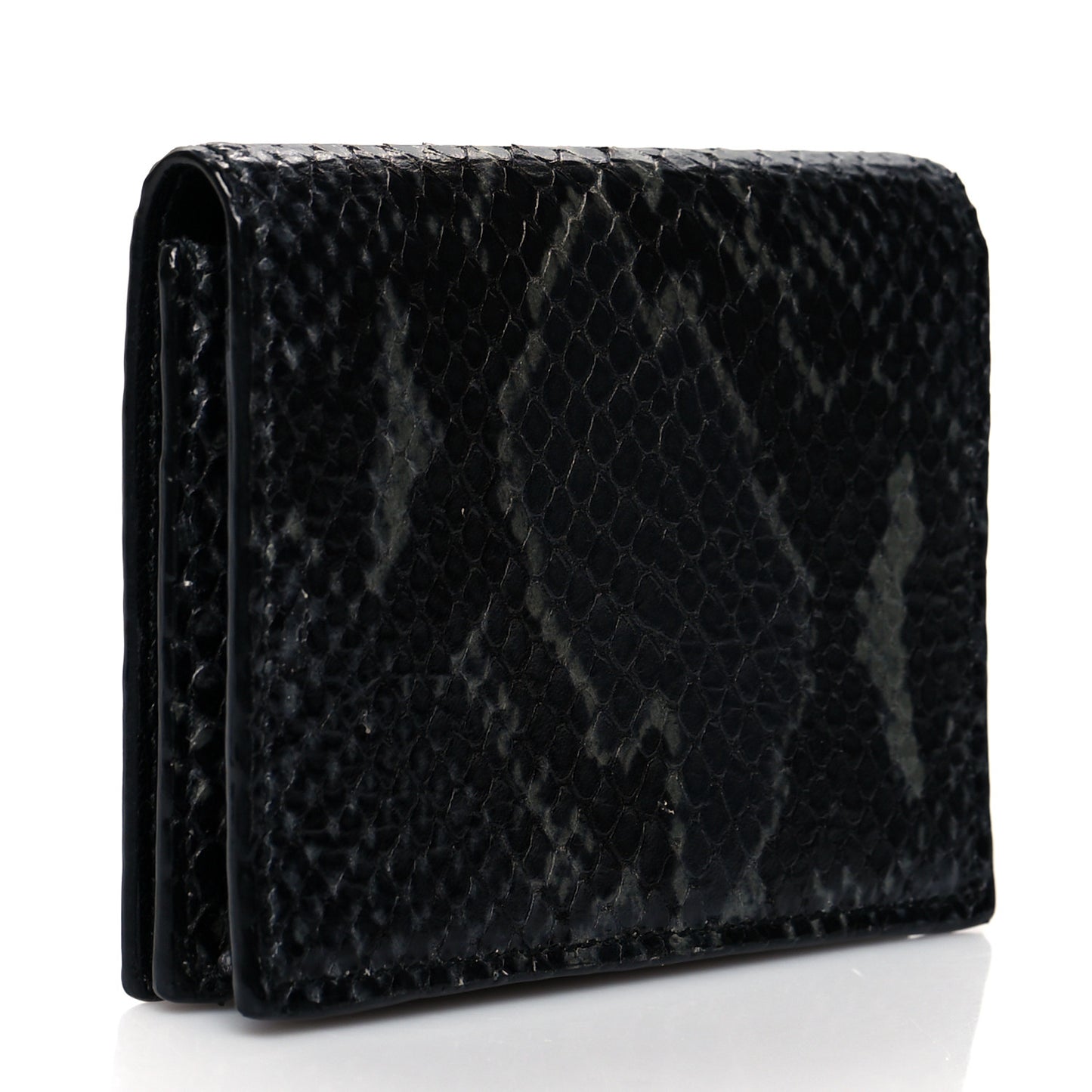 Calfskin Snake Printed Hanne Wallet Anthracite