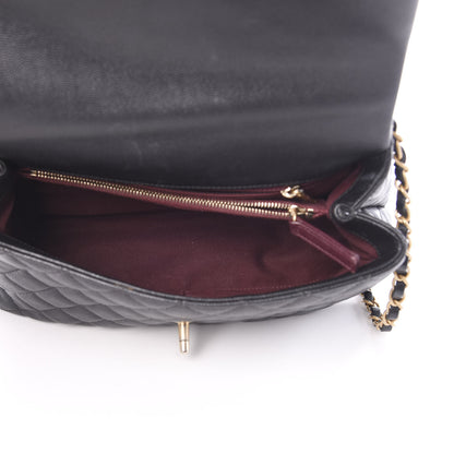 Chanel Caviar Quilted Small Coco Handle Flap Black 4 of 11