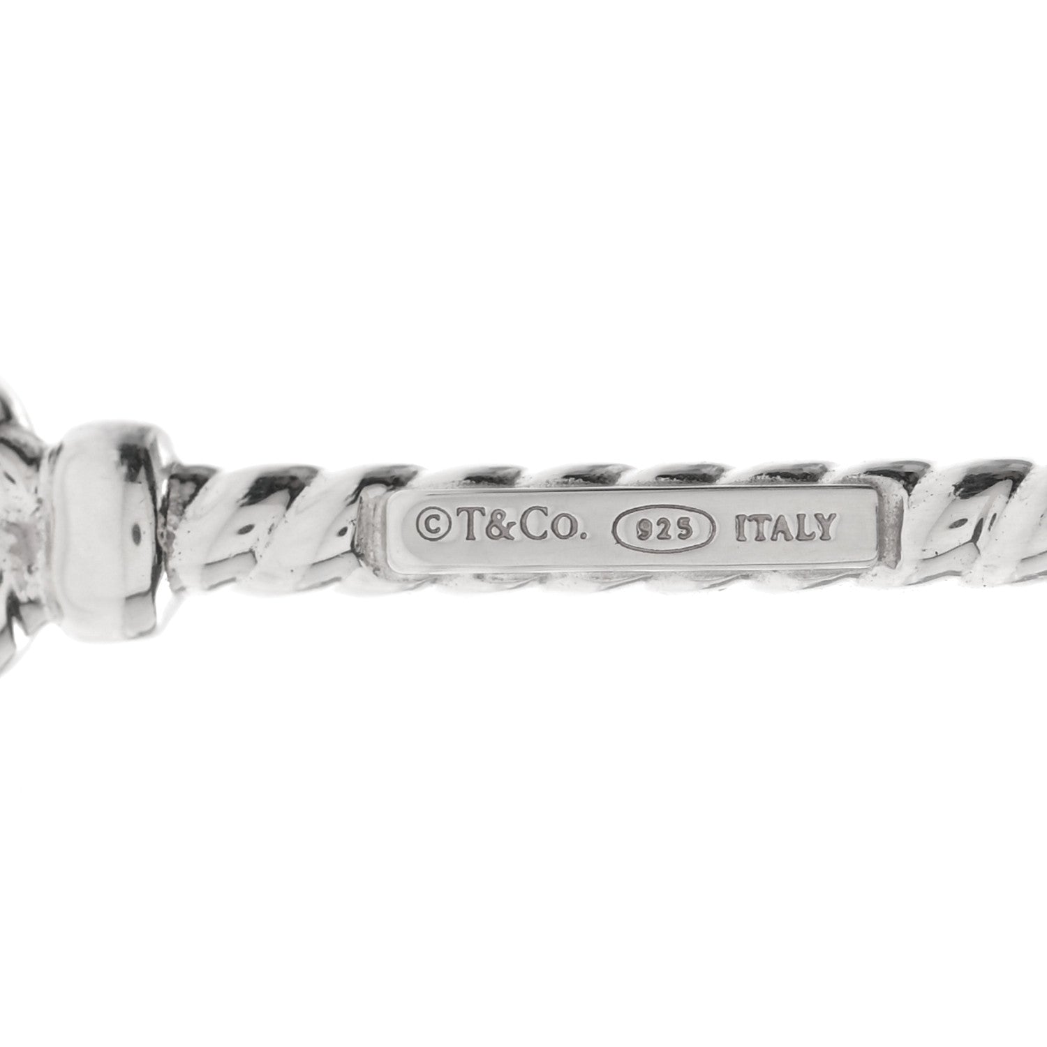 Tiffany Sterling Silver Twist Heart Key Pendant 4 of 4