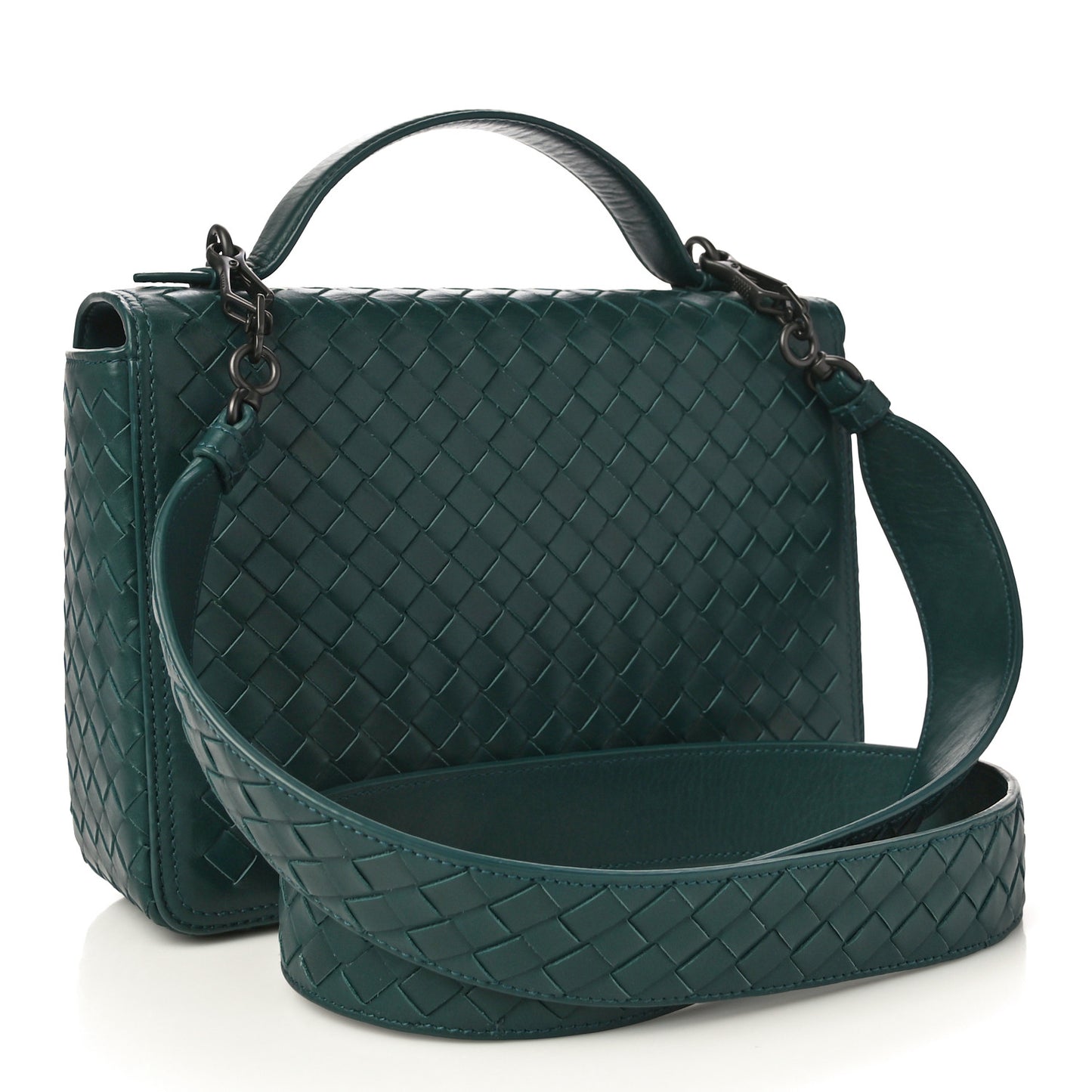 Nappa Intrecciato Alumna Bag Blue