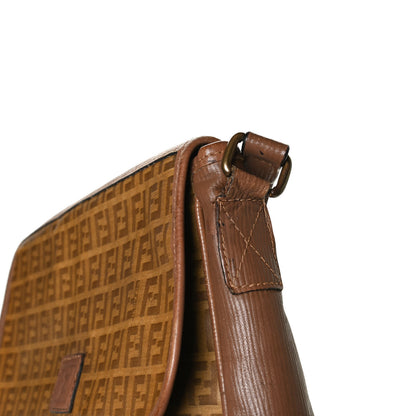 Fendi Zucchino Spalmati Messenger Bag Brown 11 of 11