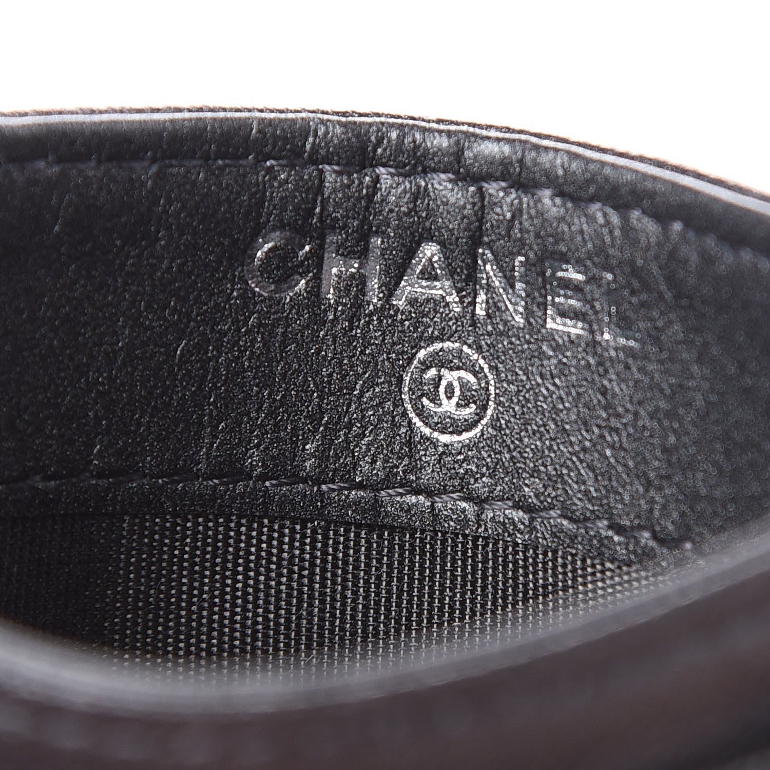 Chanel Goatskin Camellia Embossed Card Holder Grey 6 of 9
