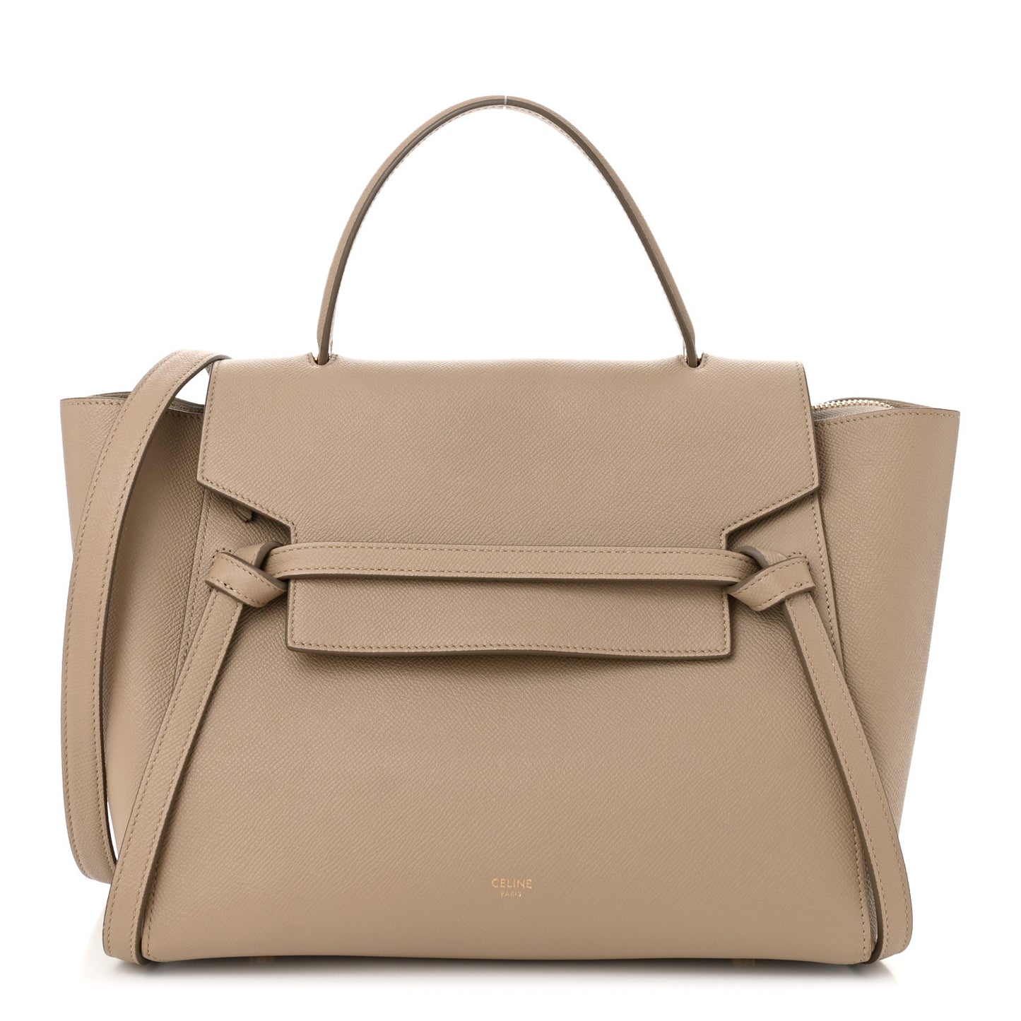 Grained Calfskin Mini Belt Bag Light Taupe