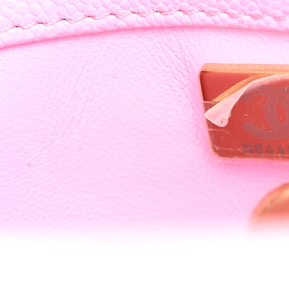 Chanel Caviar Quilted Mini Coco Chain Handle Flap Pink 7 of 10