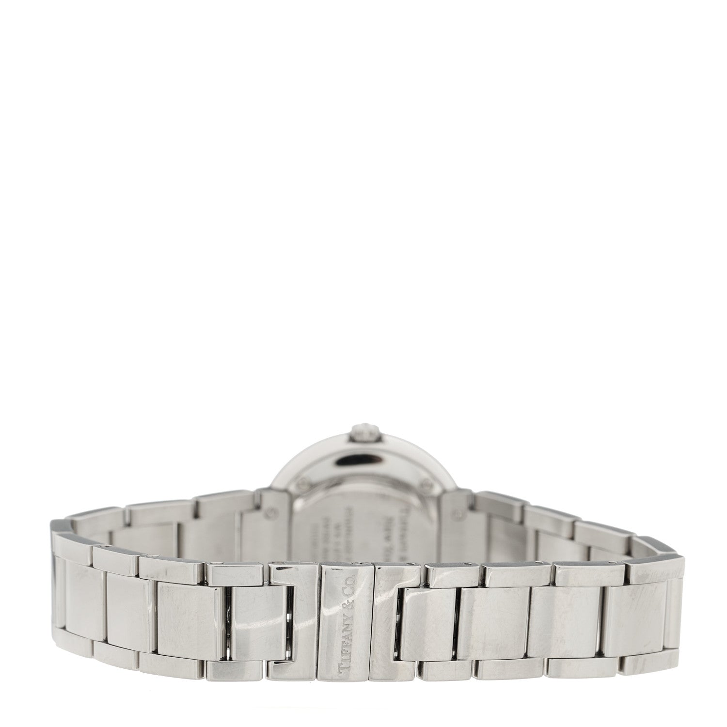 Tiffany Stainless Steel Diamond Bezel 24mm Atlas 2-Hand Quartz Watch Silver 3 of 5