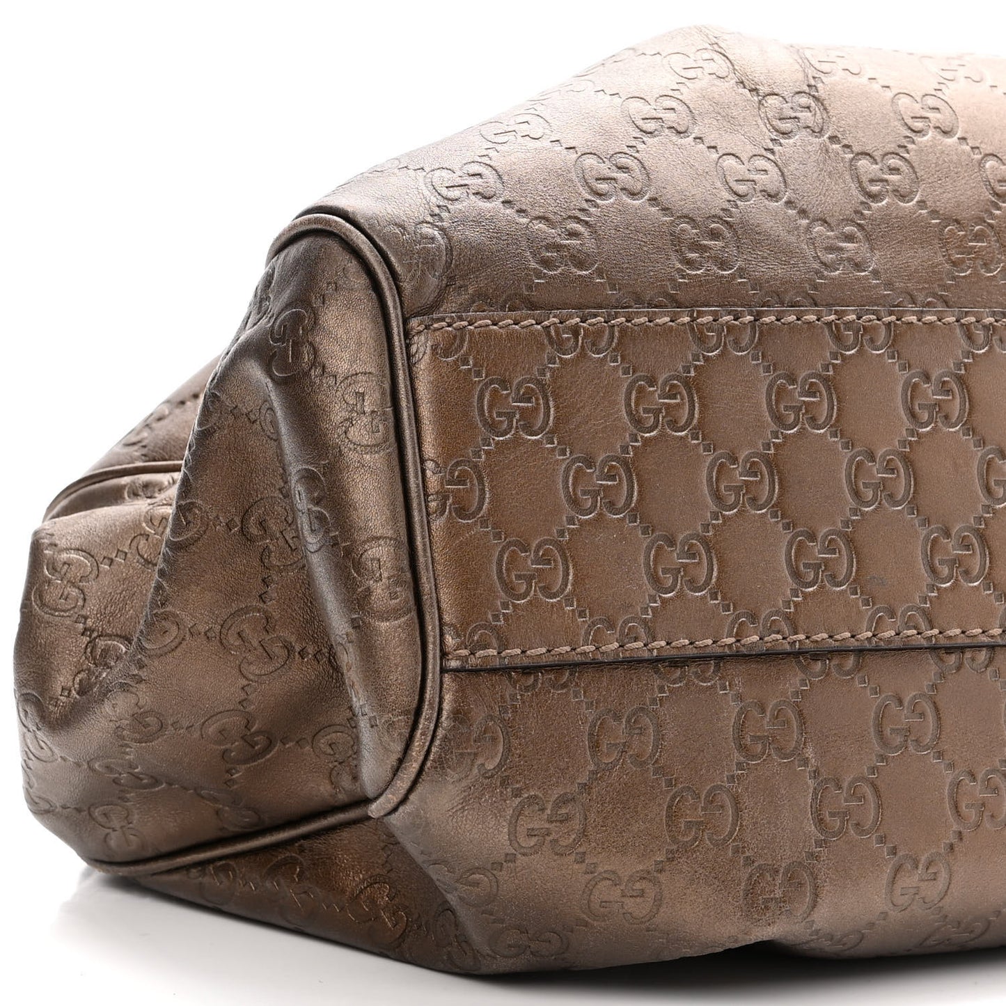 Metallic Guccissima Medium Sukey Tote Bronze