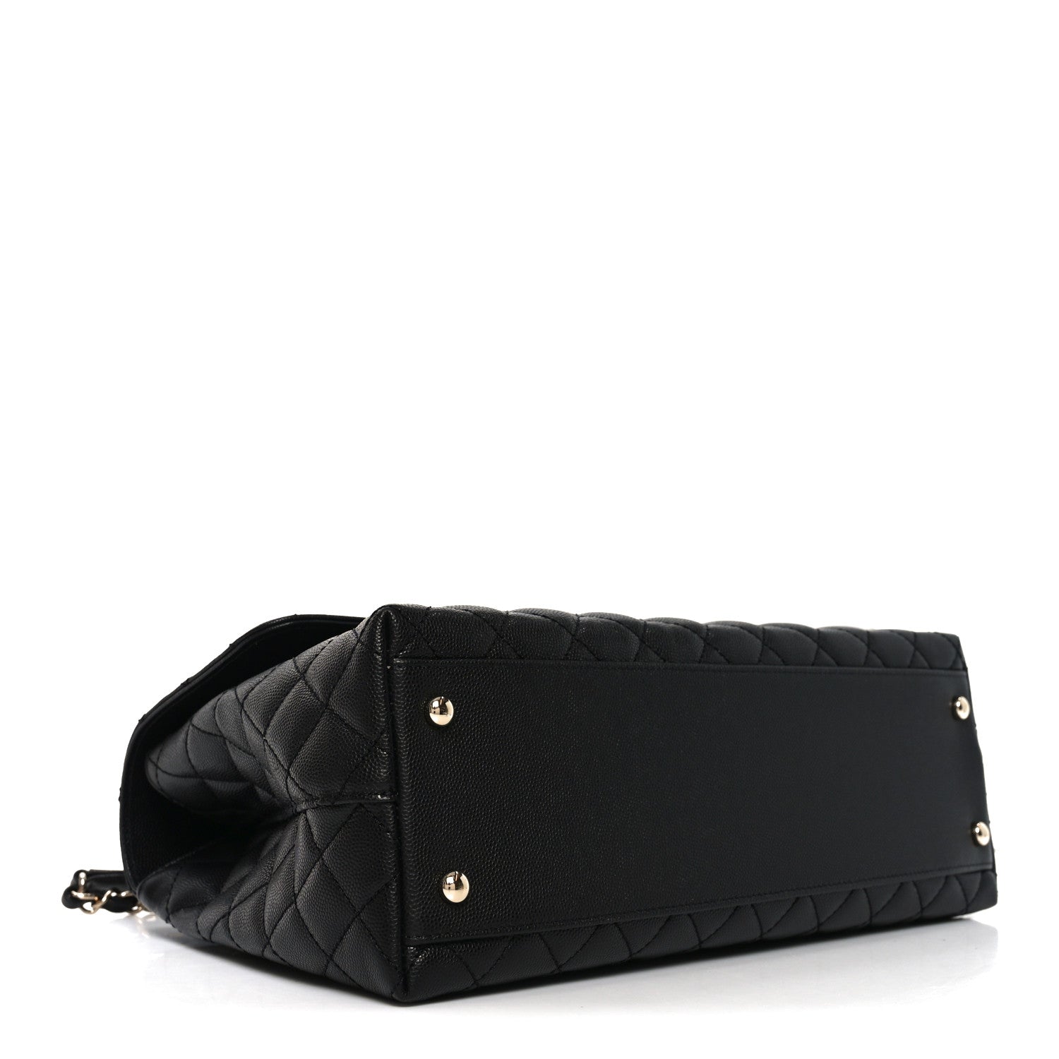 Chanel Caviar Quilted Medium Coco Handle Flap Black 4 of 10