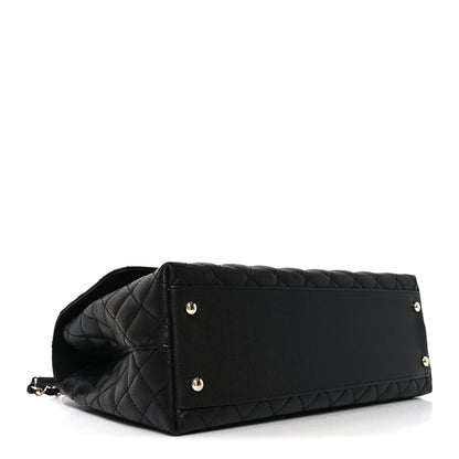 Chanel Caviar Quilted Medium Coco Handle Flap Black 4 of 10