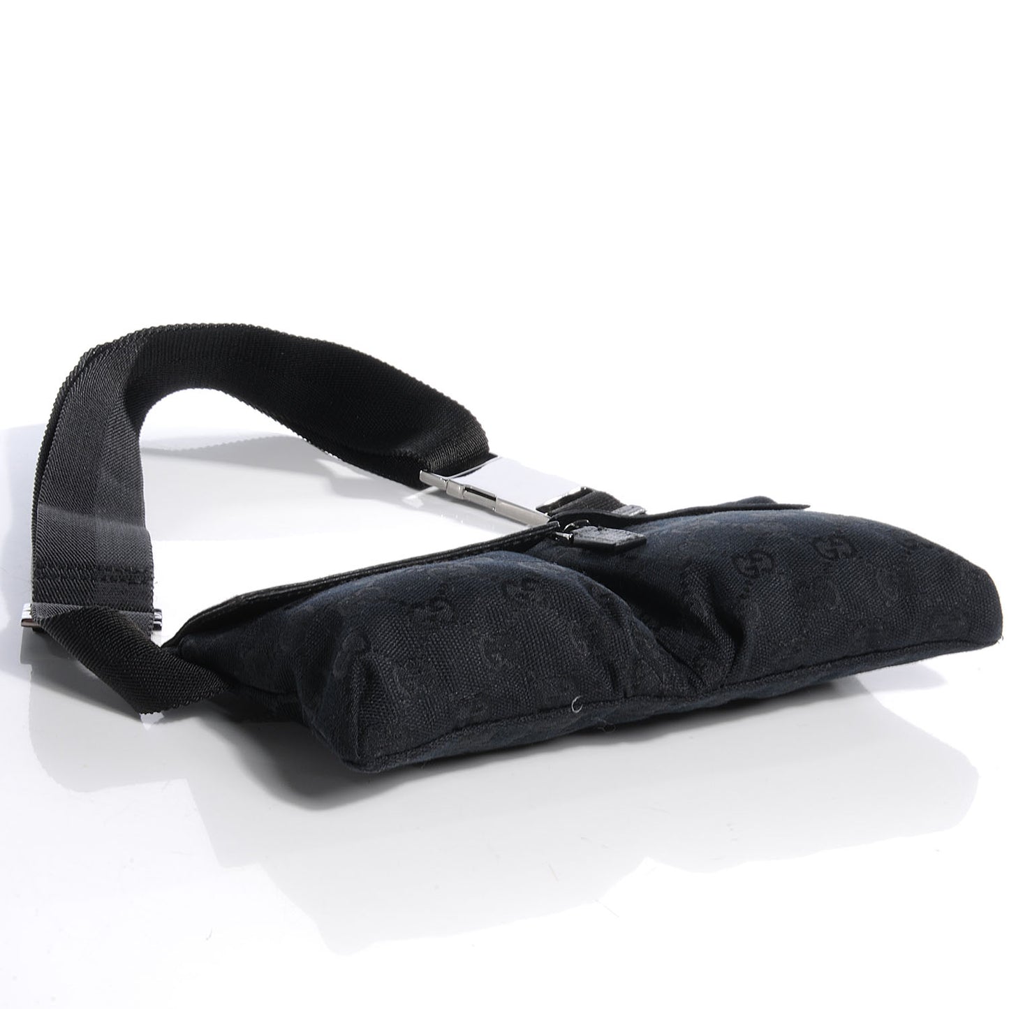 GG Monogram Double Pocket Belt Bag Black