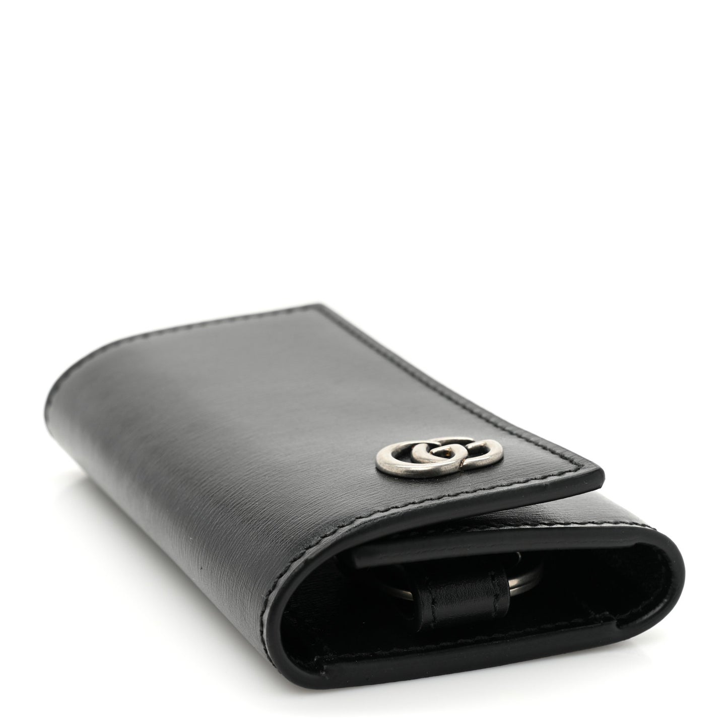 Calfskin GG Marmont 6 Key Holder Black