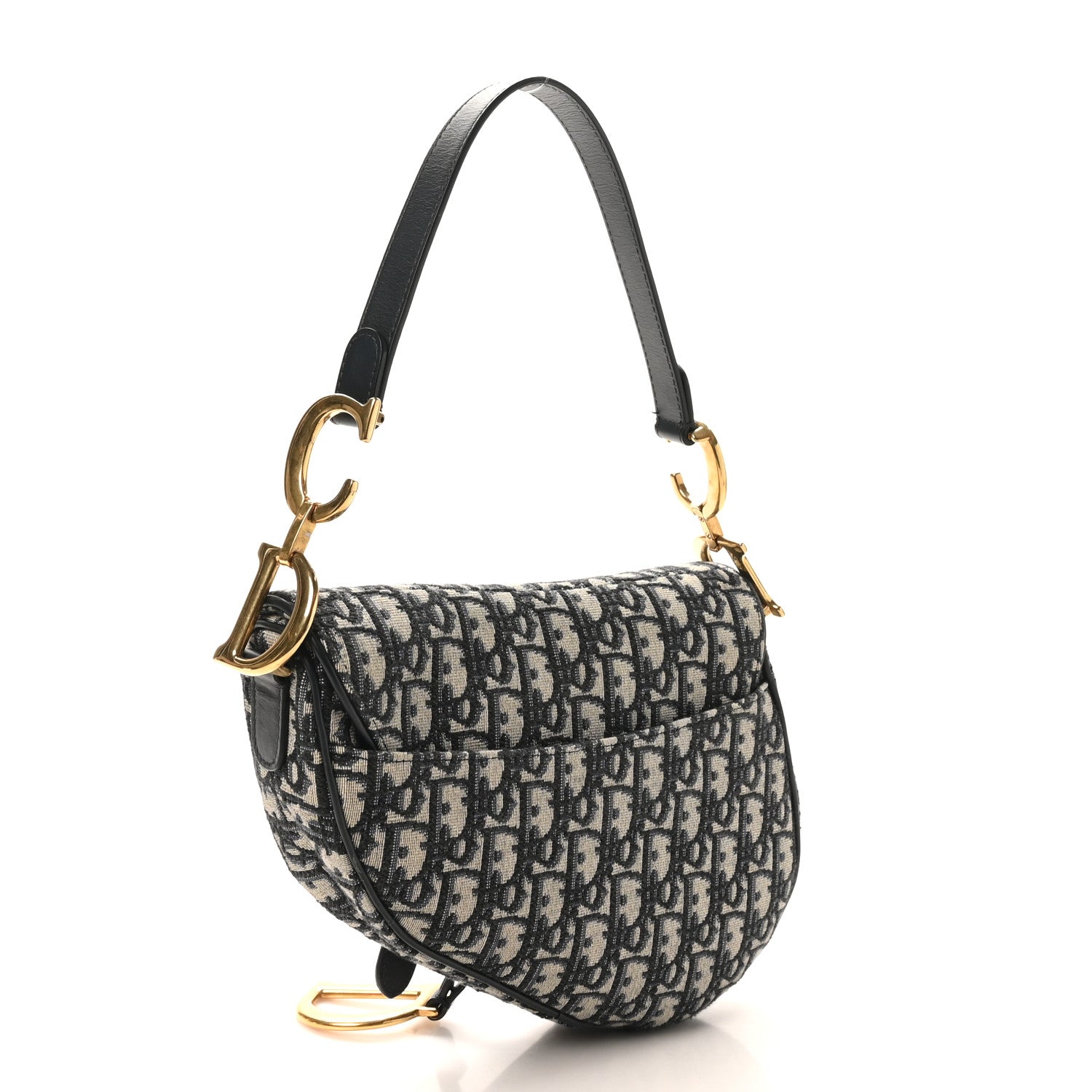 Christian Dior Oblique Saddle Bag Blue 2 of 10