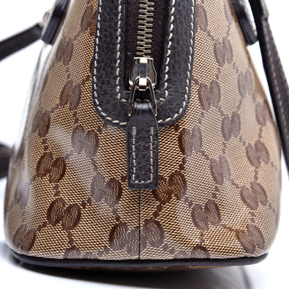 Gucci Crystal Monogram Dollar Calfskin Mini Dome Bag Beige Ebony Testa di Moro 11 of 12