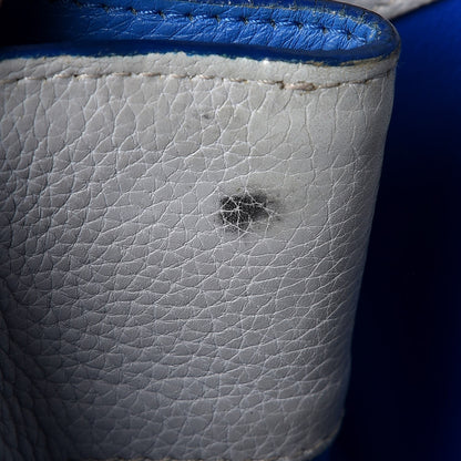 Christian Dior Grained Calfskin Bar Tote Blue 7 of 9