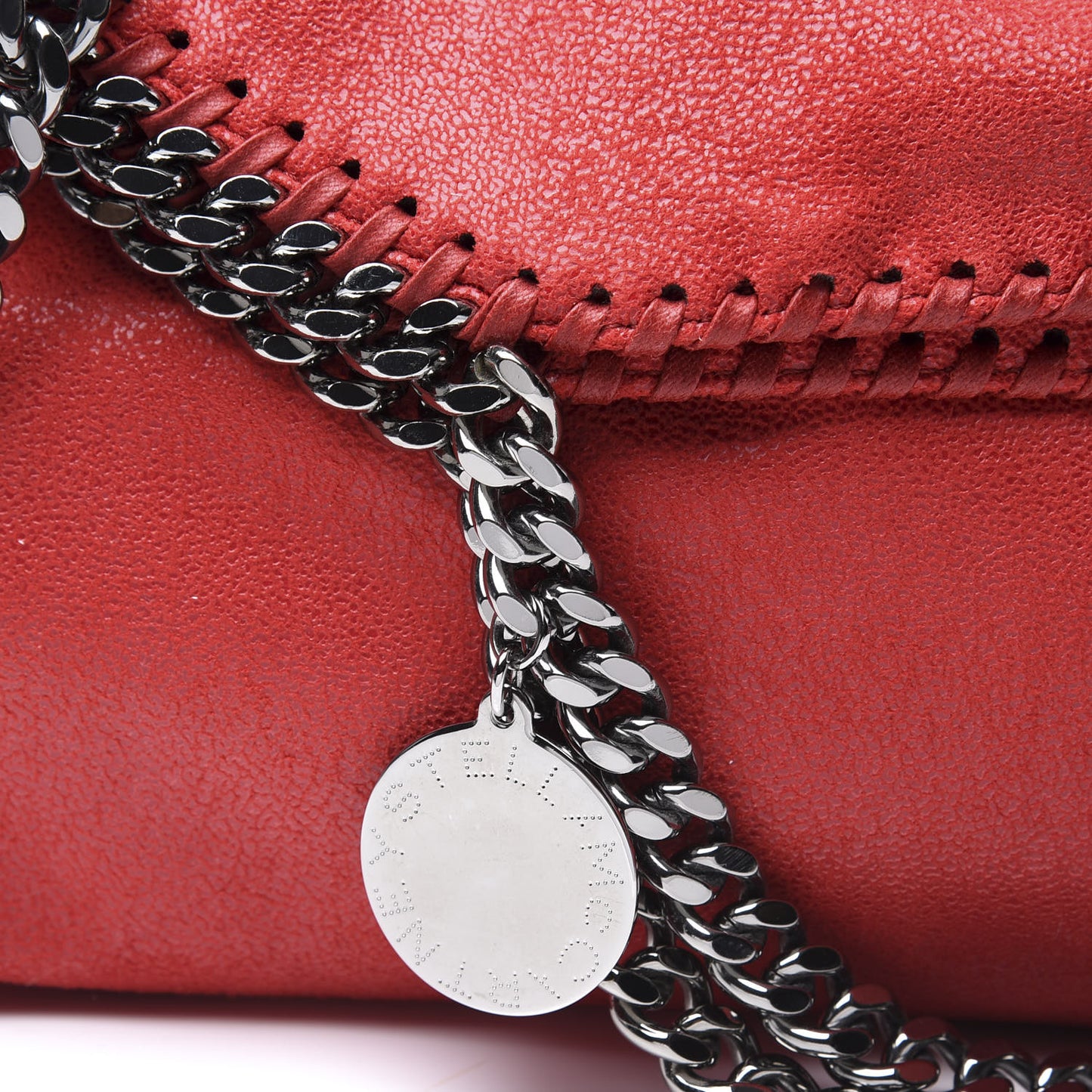 Shaggy Deer Falabella Fold Over Tote Red