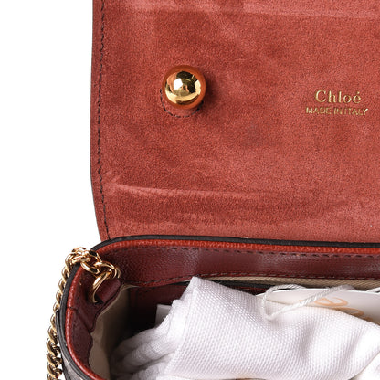 Chloe Calfskin Lizard Embossed Small Aby Lock Sepia Brown 12 of 13