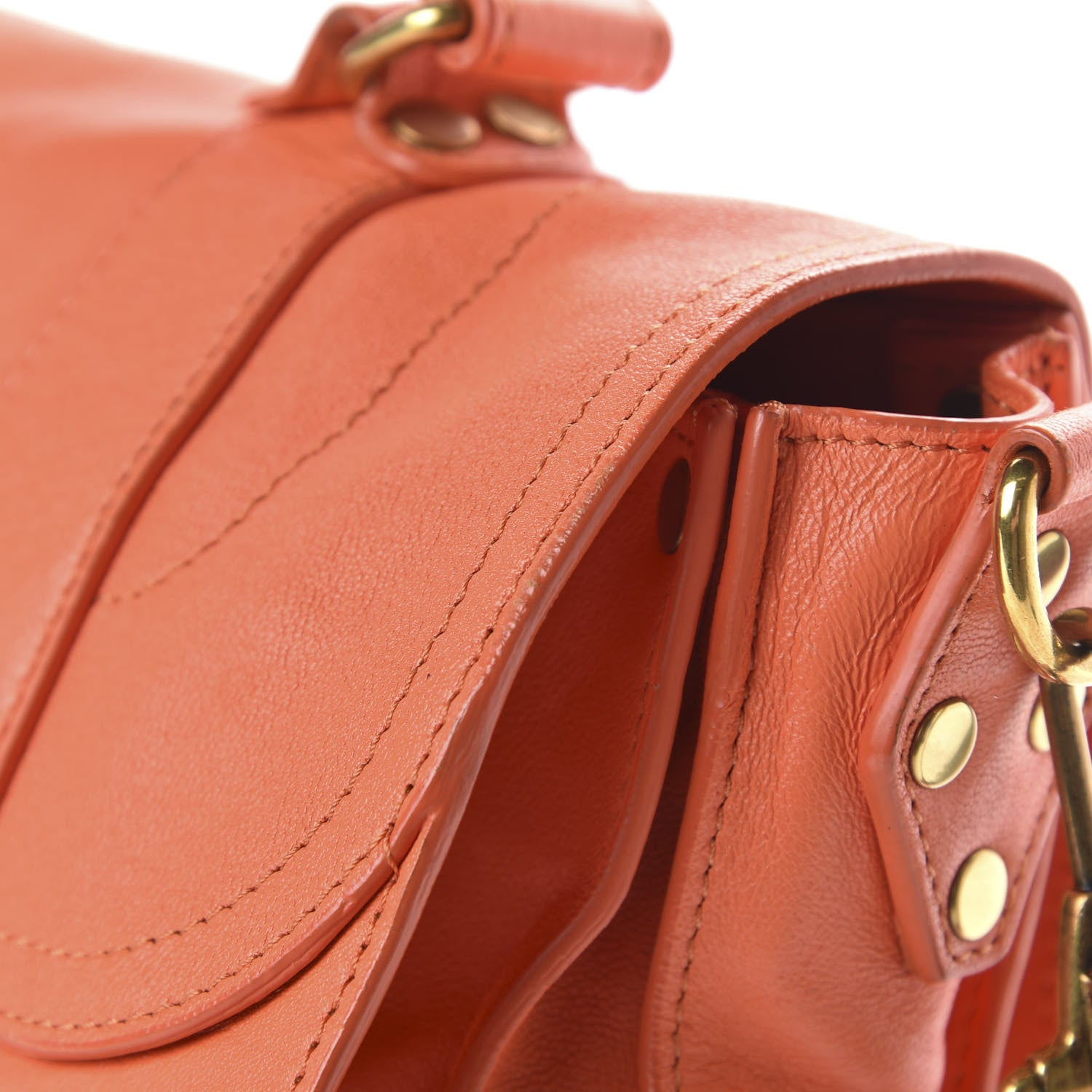 Proenza Schouler Lambskin Medium PS1 Satchel Grapefruit 9 of 10