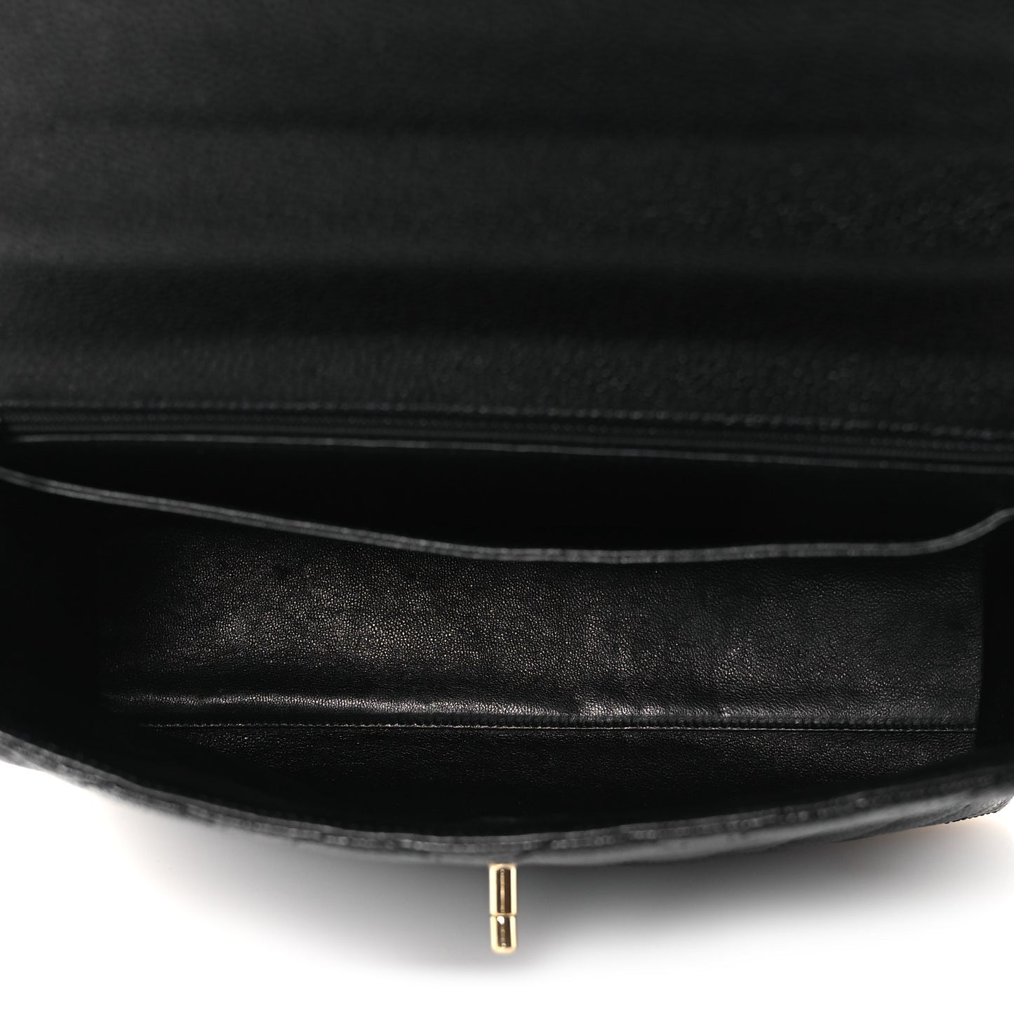 Caviar Quilted Jumbo Kelly Flap Black